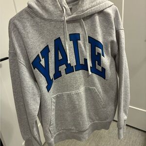 Gray and Blue Yale Hoodie